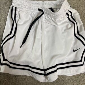 Nike Women's White and Black Athletic Shorts